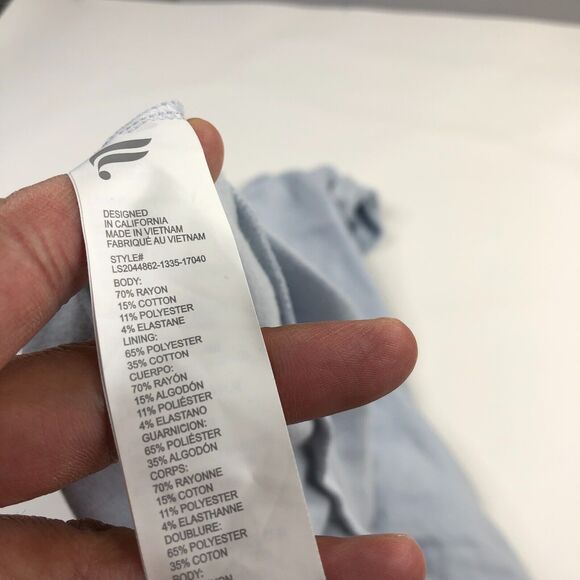 Fabletics Sweater Womens Medium Rayon Long Sleeve Pullover Hooded Hoodie Blue - Picture 6 of 8